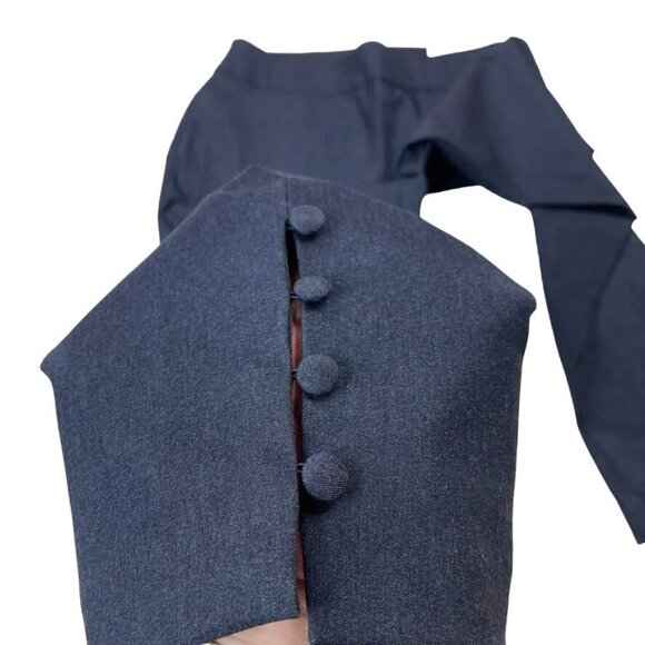 NEW Chico's SIZE 0 (US 4) Brigitte So Slimming Navy Slim Leg Button-Ankle Pants - Picture 6 of 8